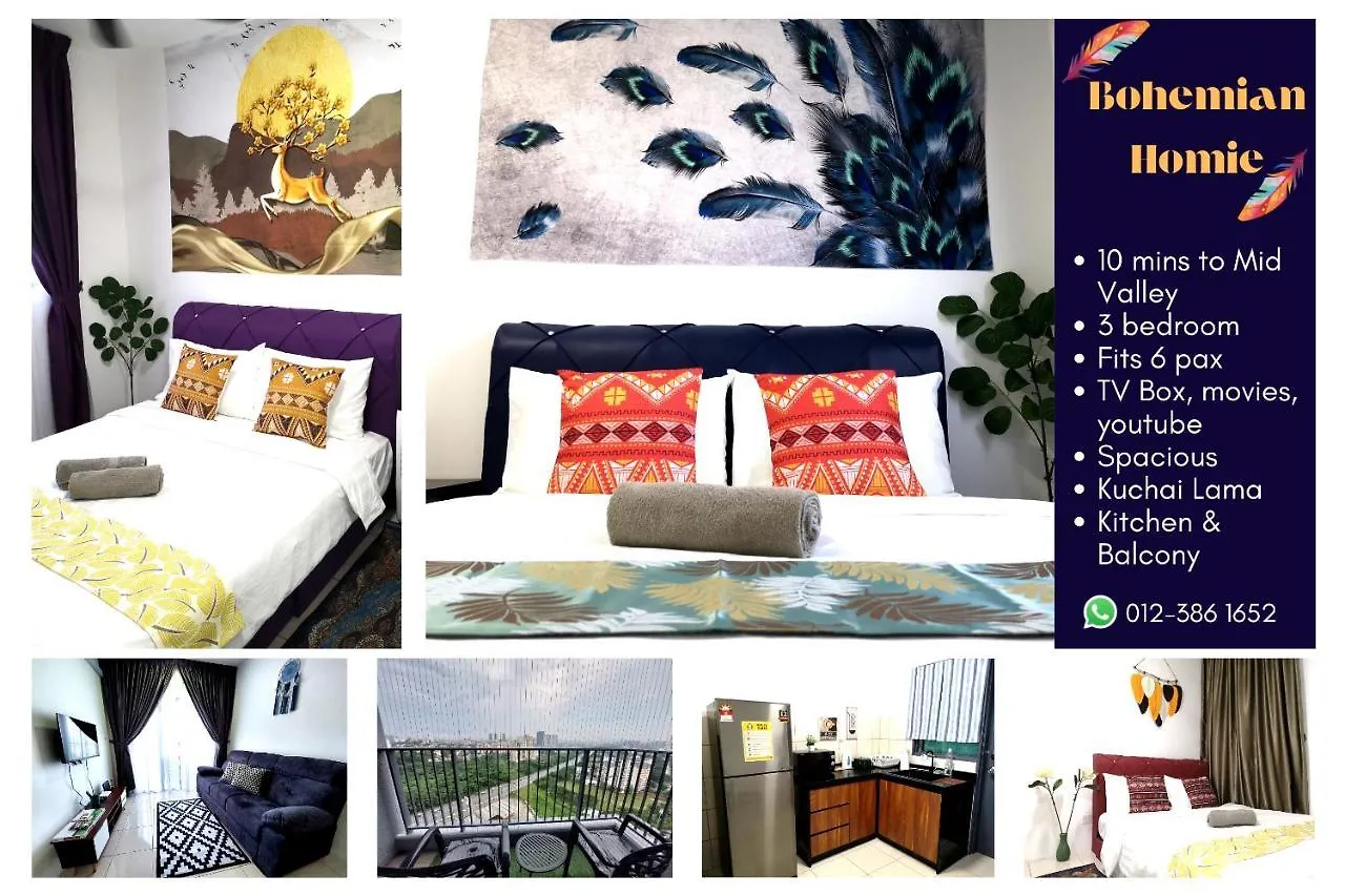 Bohemian Home 3 Bedroom -10 Mins To Mid Valley location